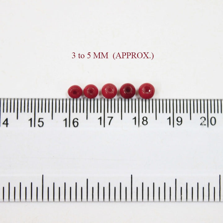 Cranberry Red Color Round Shape Ceramic Beads