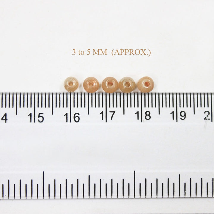 Apricot Color Round Shape Ceramic Beads