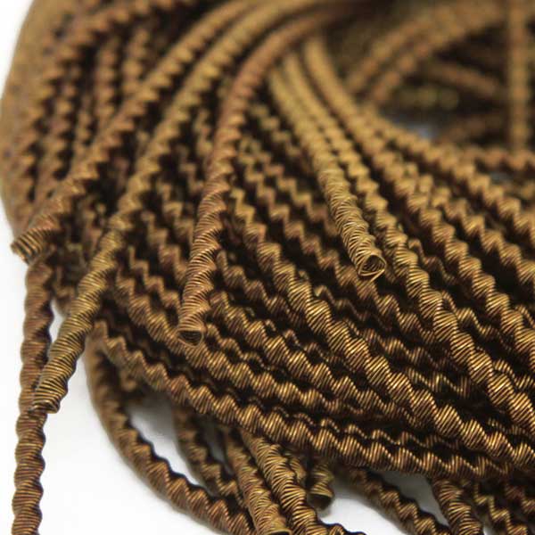 Spiral Dabka in Golden Brown Colour