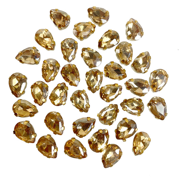 gold teardrop rhinestones  
