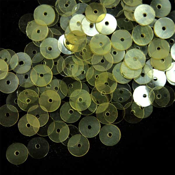 Light Yellow Color Transparent Sequins