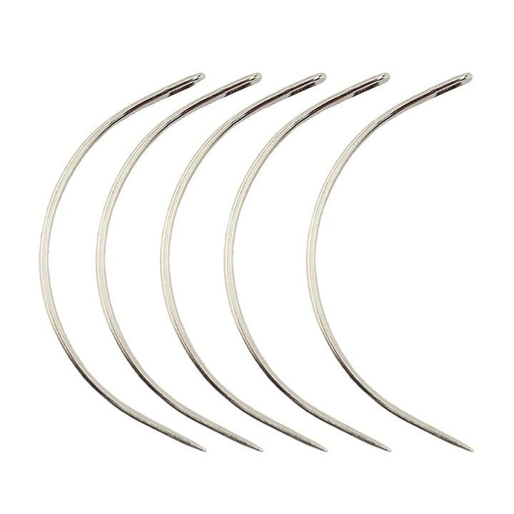 curved embroidery needles, big eye curved embroidery needles, c shape curved embroidery needles, stainless steel curved embroidery needles, sewing needles for tight spaces, curved needles for beading, curved needles for crewel embroidery, curved needles f