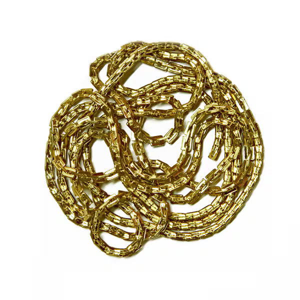 EMB754 (Metal Razor Blade Style Matt Gold Color Chain)