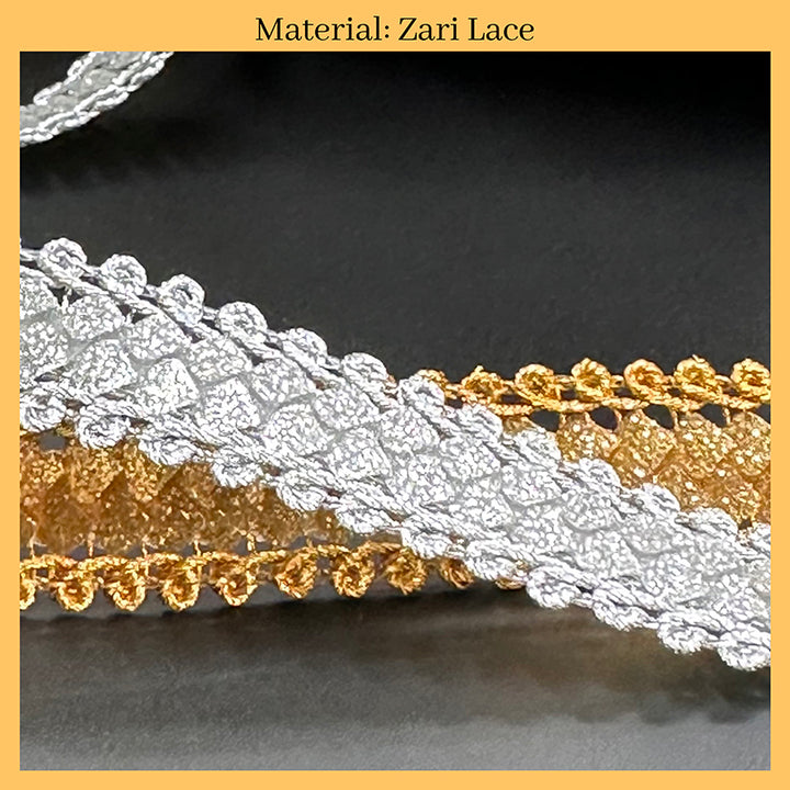 "laces and borders material
Zari patti lace
lace
lace border
Zari
Gold & Silver Combo lace
lace for saree border
Gold & Silver Combo lace border
sequence for craft
saree lace border latest design
lace for saree
saree border lace
saree lace
Go