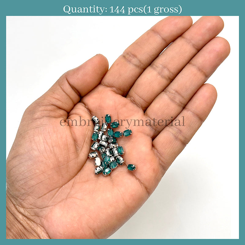 Buy Oval Shape Sew on Crystal Stones Online for Wedding Dress