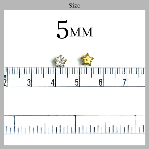 Silver Rainbow Crystal Rhinestones in Golden Metal Back Crown Prong Setting Claw  for Craft, Jewellery Making, earrings, Embroidery, Fabric etc (Star Shape, 6MM, 50 Pieces)