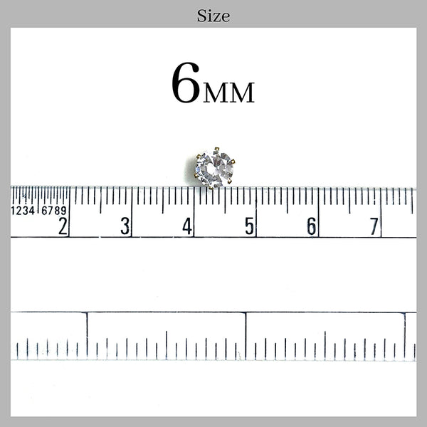 Silver Rainbow Crystal Rhinestones in Golden Metal Back Crown Prong Setting Claw  for Craft, Jewellery Making, earrings, Embroidery, Fabric etc (Round Shape, 6MM, 50 Pieces)