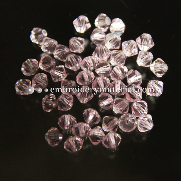 pink colour bicone crystals