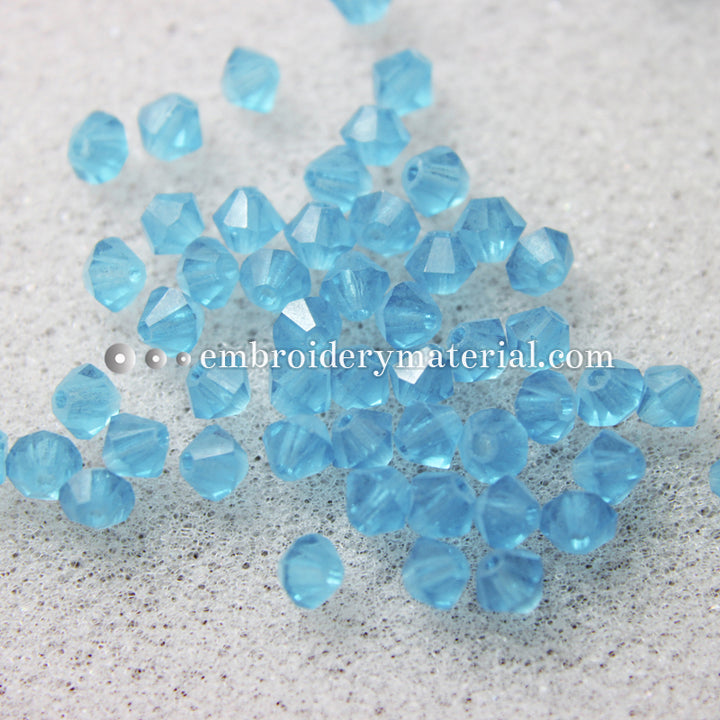 Blue colour bicone crystals