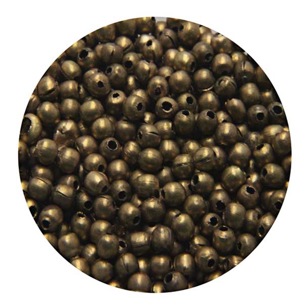 EMB938 (Antique Gold Color Round  Metal Beads)