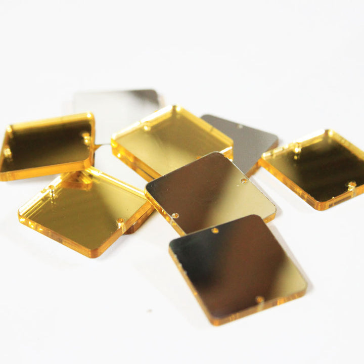 faceted square acrylic beads