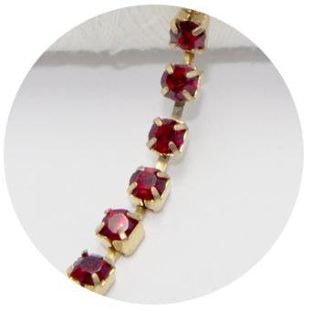 Ruby Red Softy/Crystal Chain