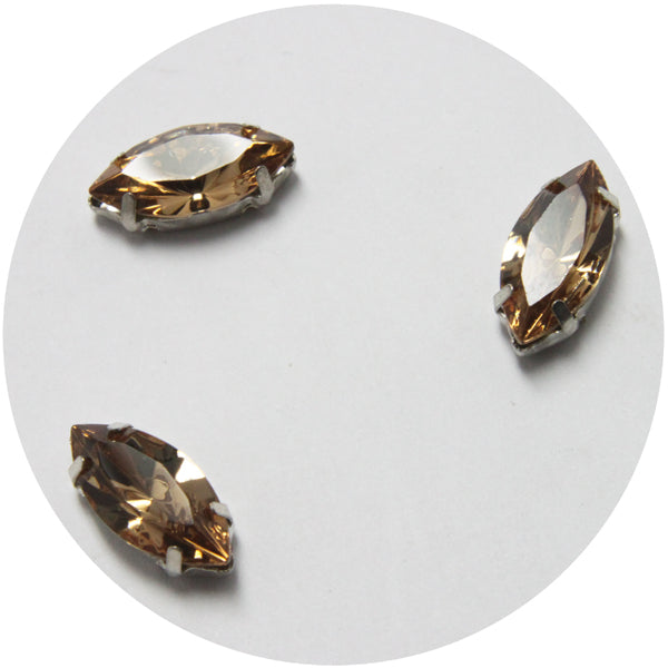 Gold Crystal with Silver Color Holder