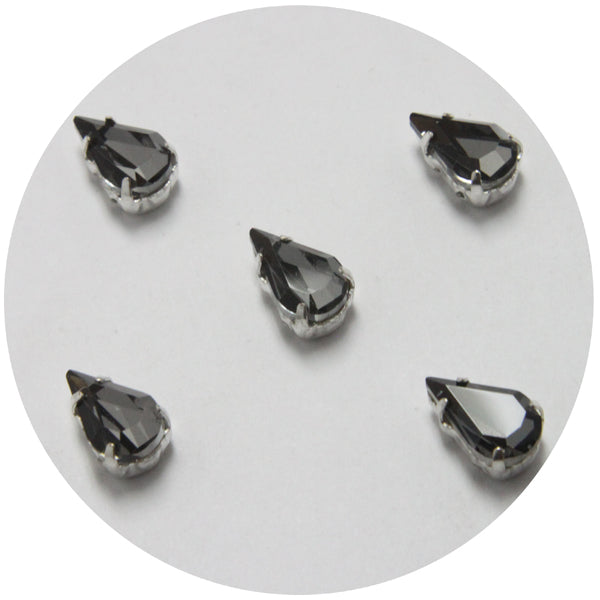 Black Color Crystal with Silver Color Holder