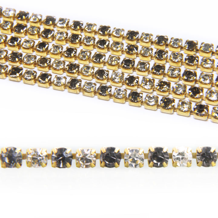 mix black & silver cup chain