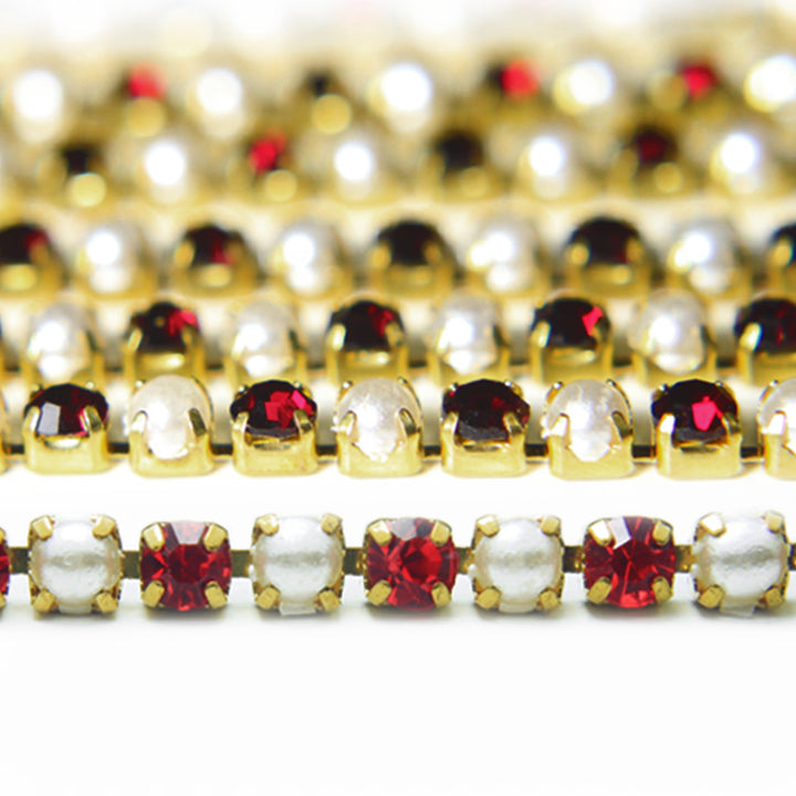 3mm ruby red cup chain