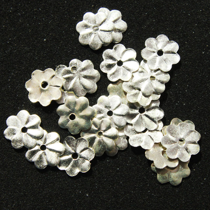 brass metal flower beads