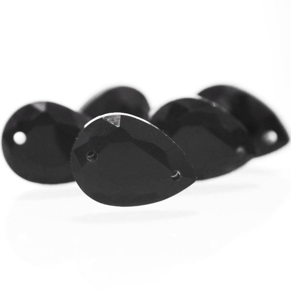 black color oval shape crystals