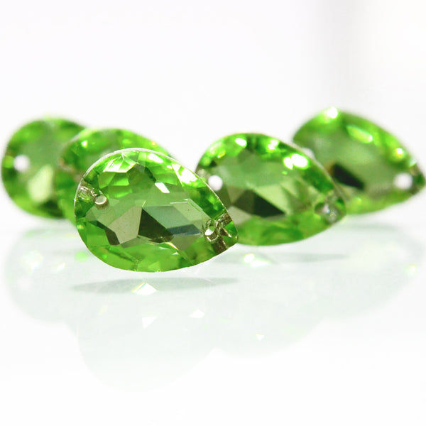 13*18mm kiwi color glass crystals