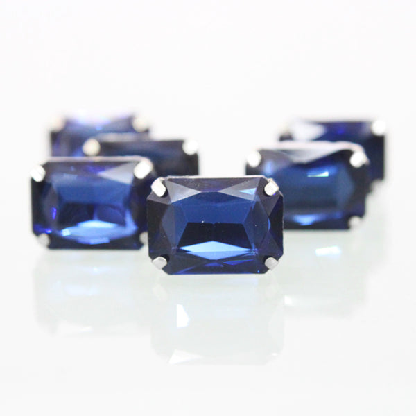 blue rectangle glass crystals