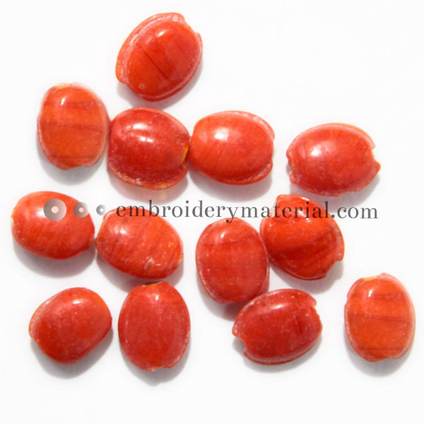 red colour natural beads