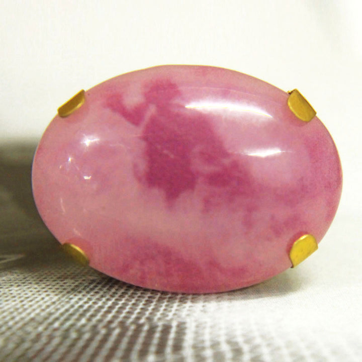 pink color cabochon stones