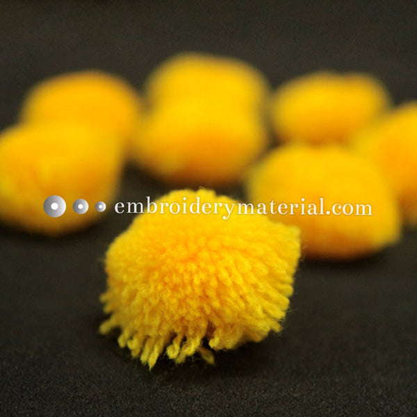 yellow colour pom pom