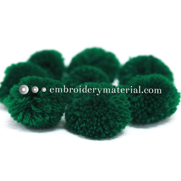 pom poms in green colour