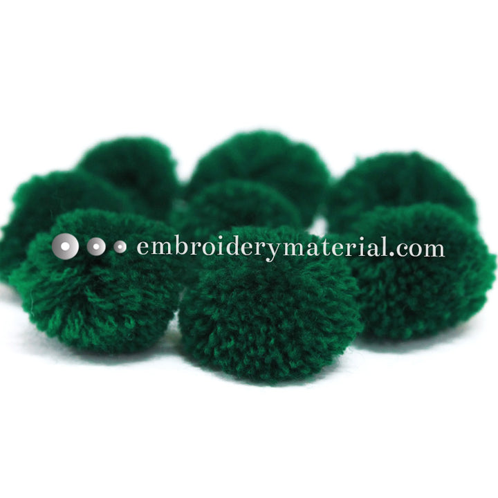 pom poms in green colour