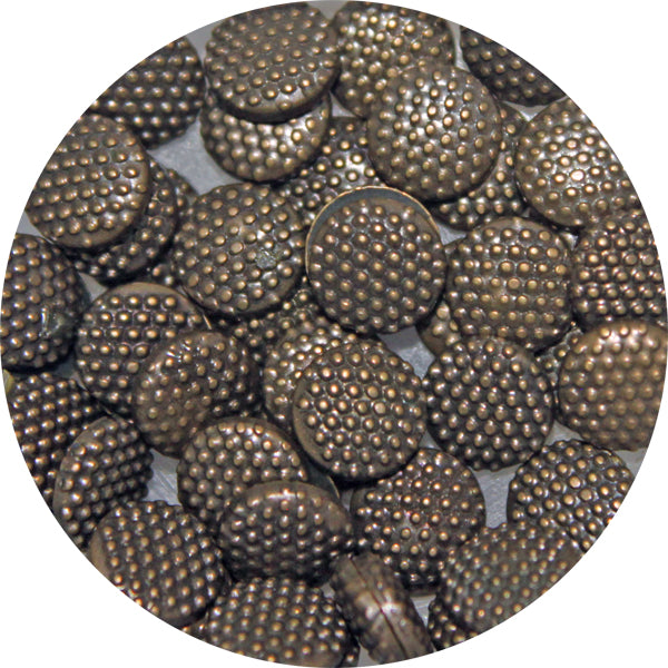 Dark-Brown Color Embossed Dotted Metal Studs