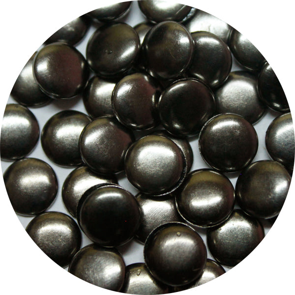 Round Black Metal Stick-On Studs