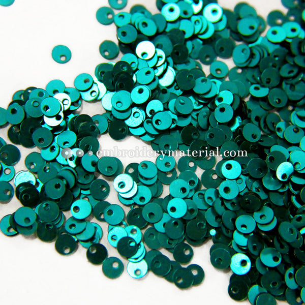 round tropical green colour sequins