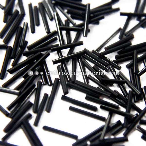 black color bugle beads