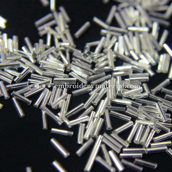 silver line silver bugle beads