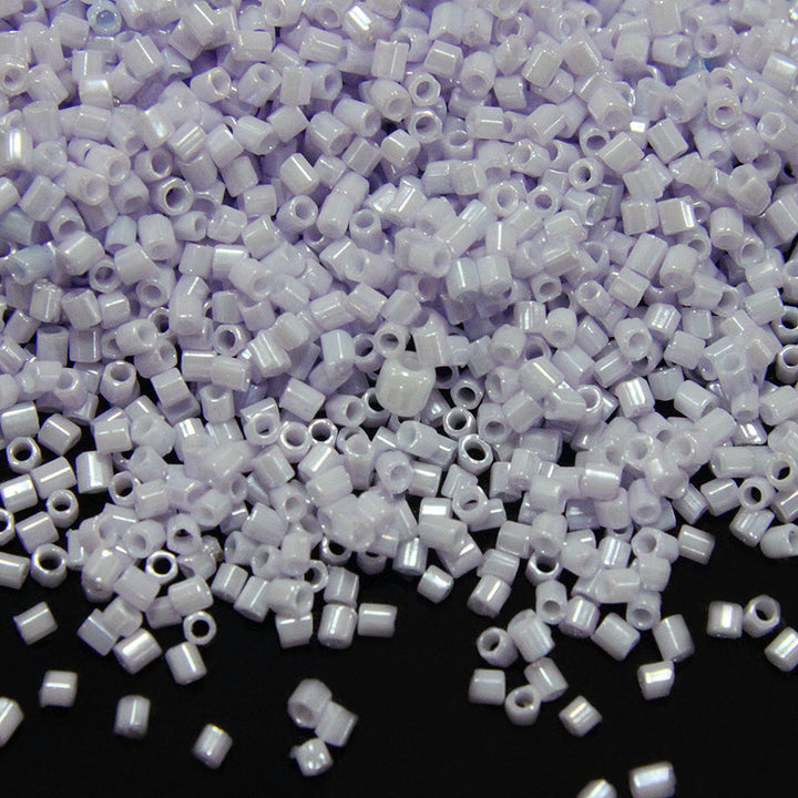 15/0 cut lilac glass beads