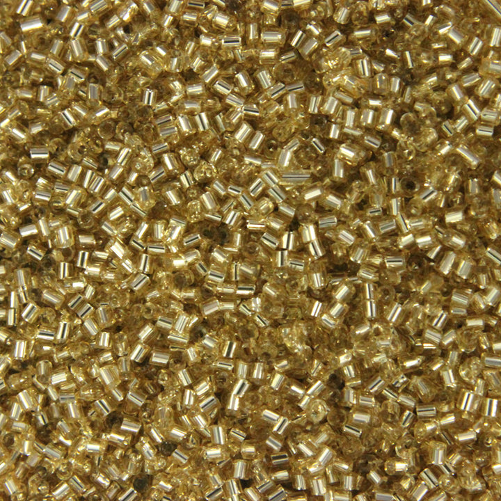 silverline Cylinder gold beads