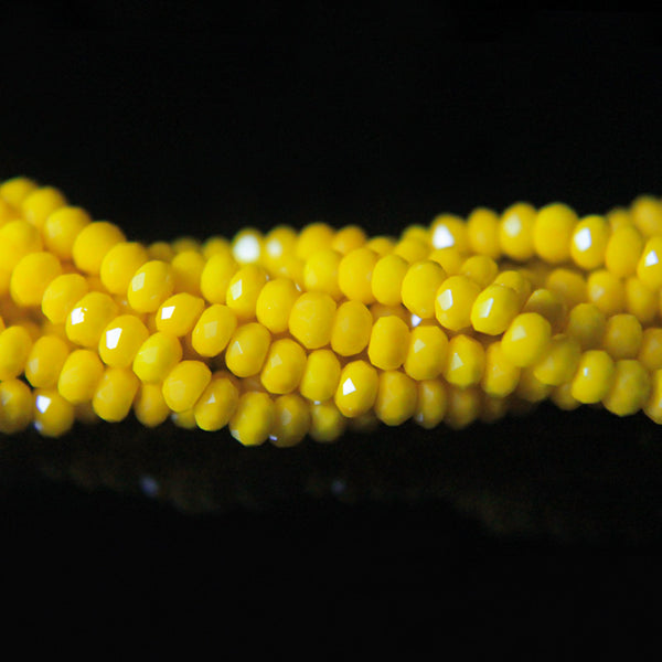 yellow faceted stone beads