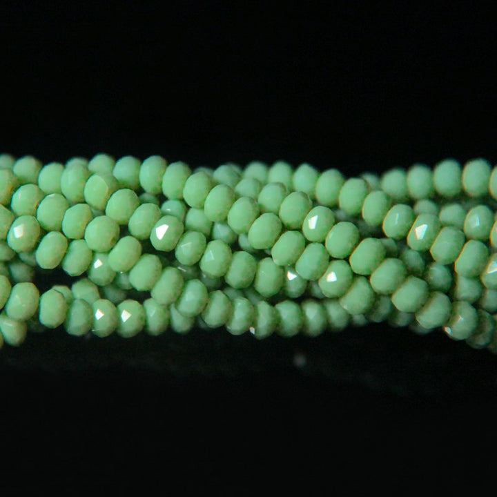 green colour faceted beads