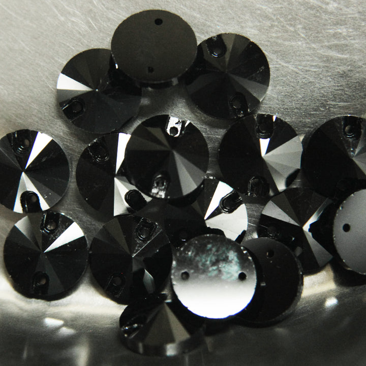 Sewable Glass Crystal in Black Colour