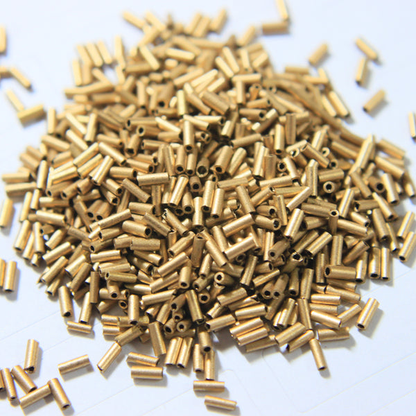 Ash Gold Colour Bugle Beads