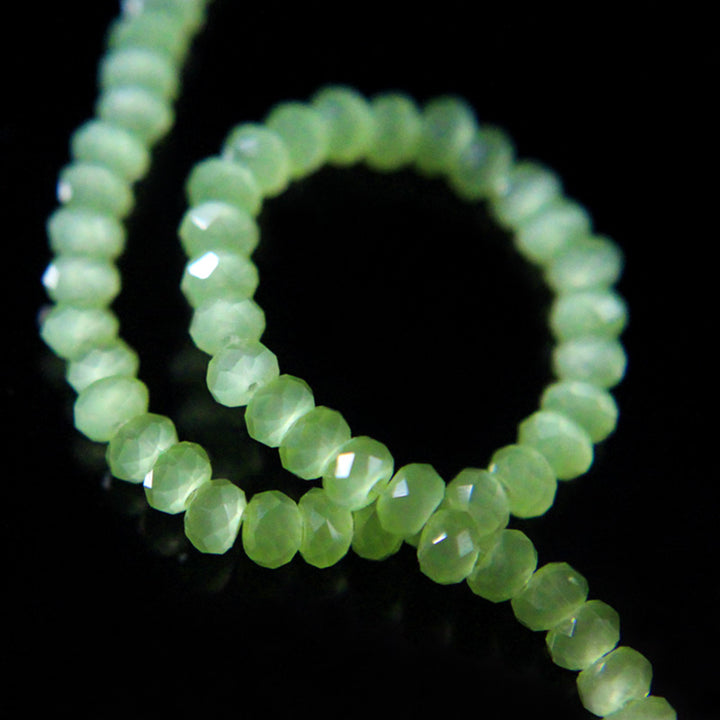 green colour diamond cut beads