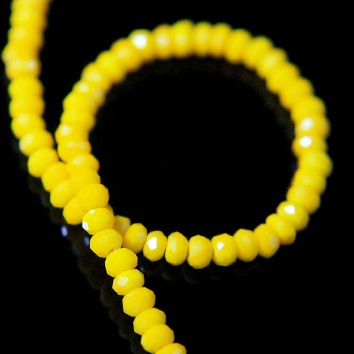 yellow faceted stone beads