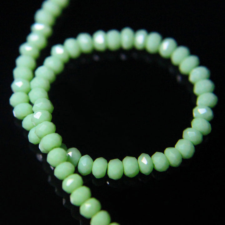 green colour faceted beads