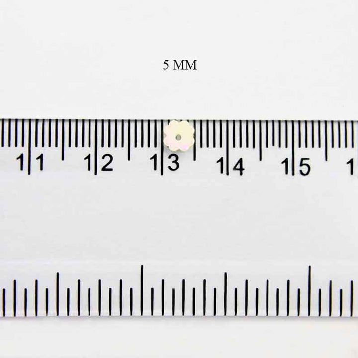 Flower Shape Centre Hole Yellow Color Sequins