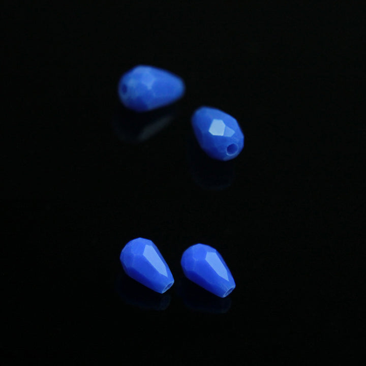 dazzling blue colour drop shape beads