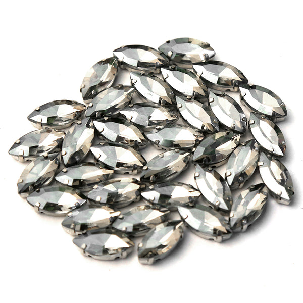 grey black Color Eye Shape Rhinestones