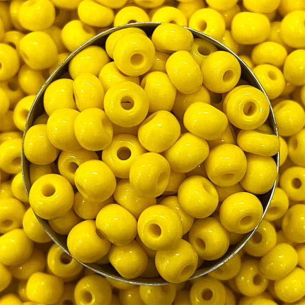 czech beads, czech preciosa, rocaille beads, preciosa rocaille, Seed beads wholesale, Seed beads buy online, Yellow round beads, Seed beads online, seed beads 4/0, beading supplies, buy beads online, seed beads for sale, 5mm seed beads, wholesale seed bea