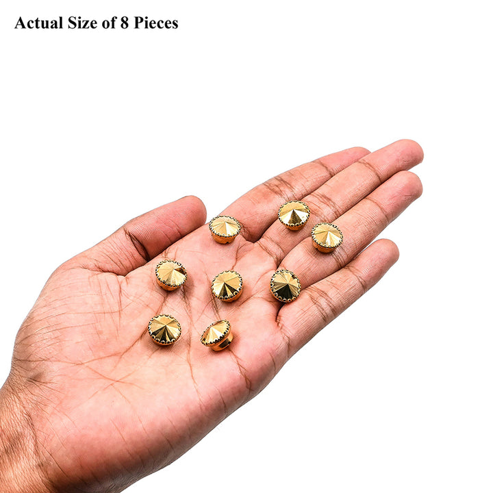 Gold Round Rhinestones