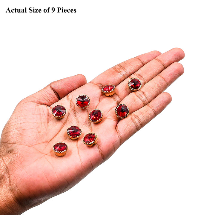 Sew On Ruby Red Glass Stones 