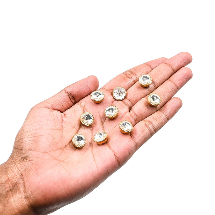 Sew On Silver Glass Stones
